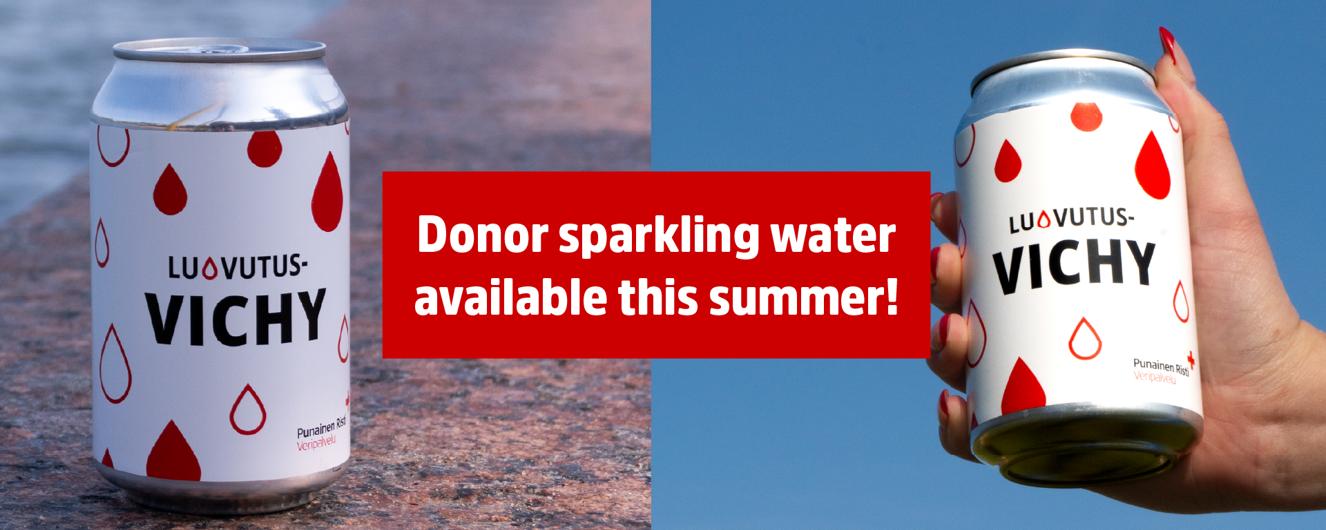 Blood Service's Donor sparkling water