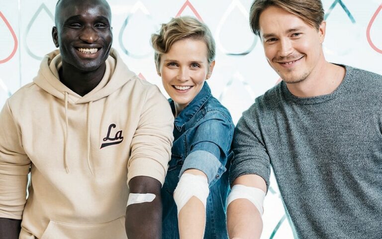 Three blood donors