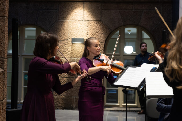 A chamber ensemble of the Lahti Symphony Orchestra performing at Lahti City Hall.