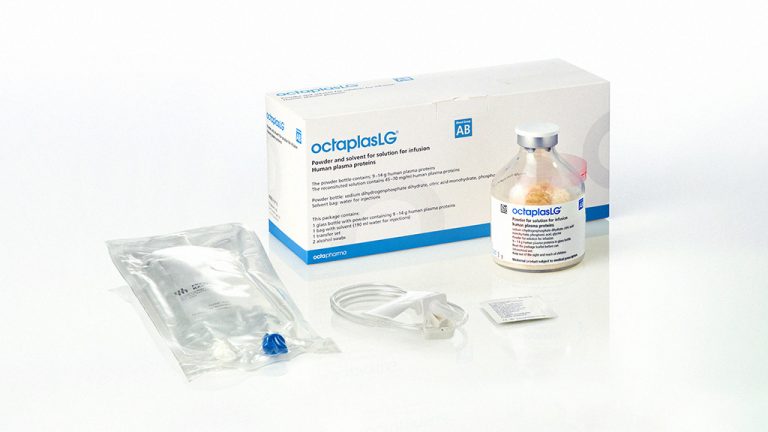 Kuva octaplasLG-kuivaplasma-lääkevalmisteesta