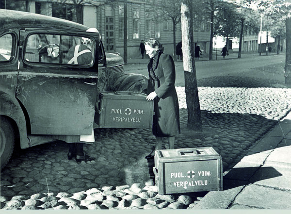 During WWII, the blood service was the responsibility of the Blood Service of the Finnish Defence Forces.