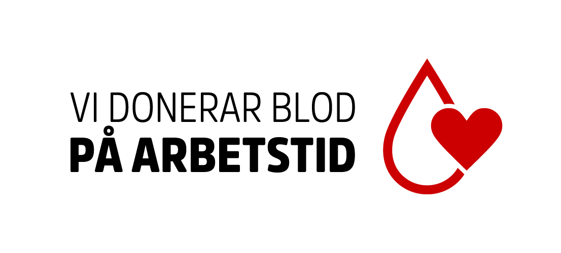 Vi donerar blod på arbetstid logo
